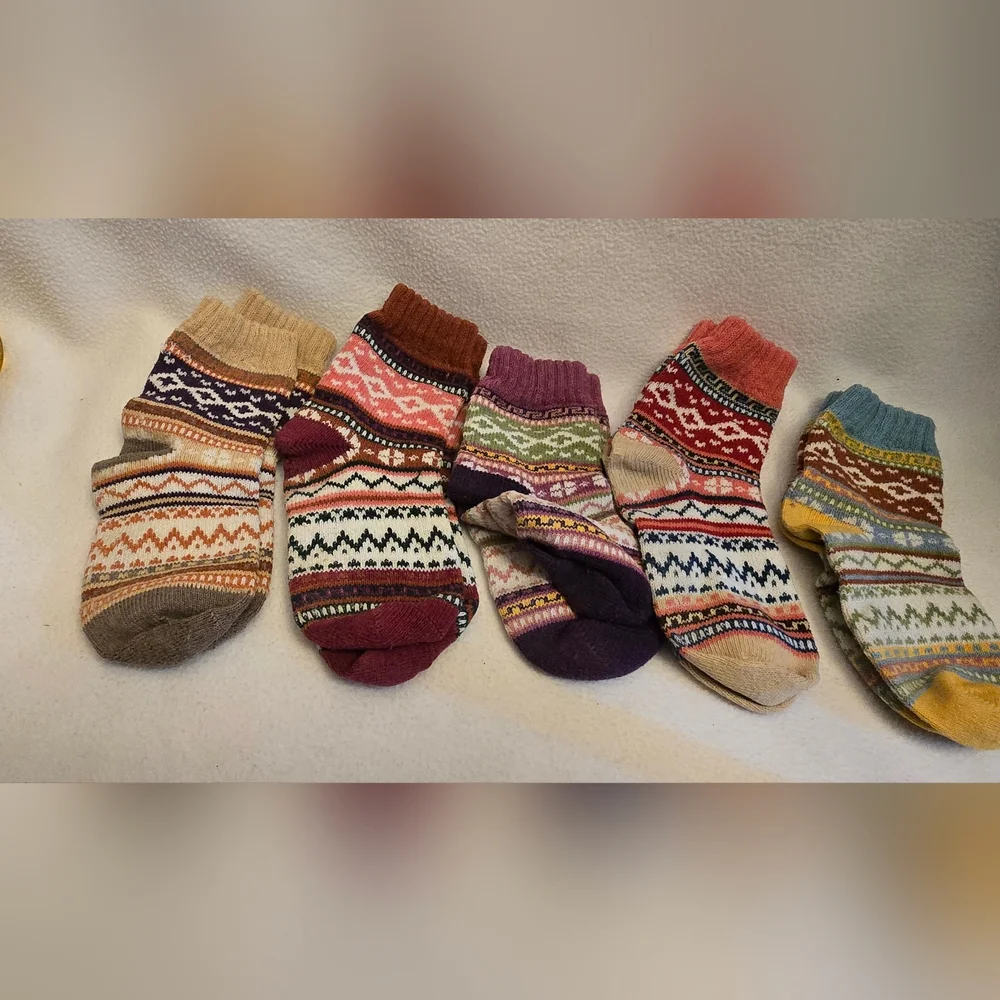 Vibrant Multicolor Patterned Womens Socks